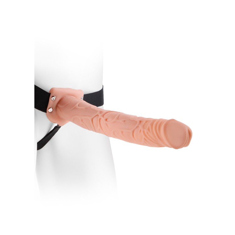 Proteza-HOLLOW STRAP-ON W BALLS 11"""" FLESH